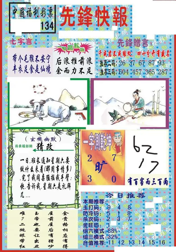 25134期: 福彩3D丹东全图分析