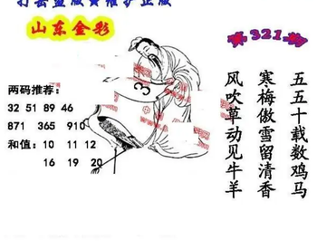25321期: 福彩3D丹东全图分析