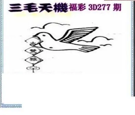 25277期: 三毛3D精品图谜