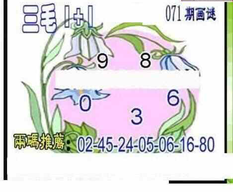 24071期: 三毛3D精品图谜