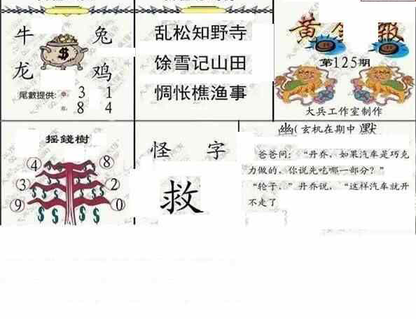 24125期: 大兵福彩3D黄金报图版