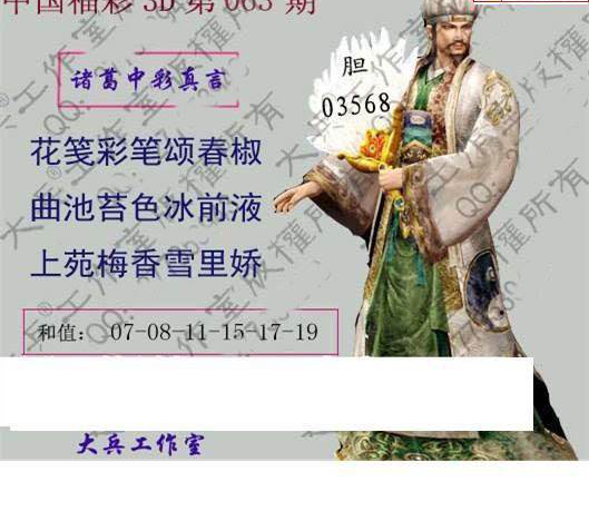 25063期: 大兵福彩3D黄金报图版