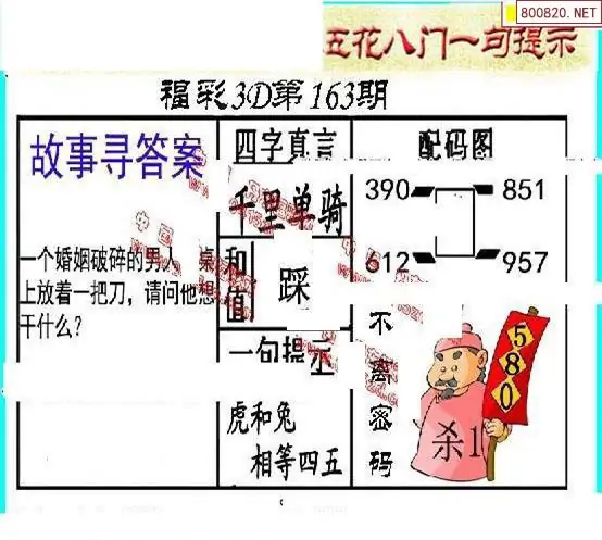 25163期: 福彩3D丹东全图分析