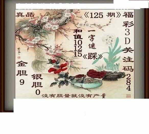 24125期: 白老3D杀码图版