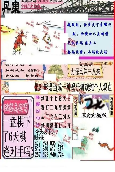 25106期: 福彩3D丹东全图分析