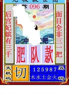 福彩3D26096期天中全套预测分析图
