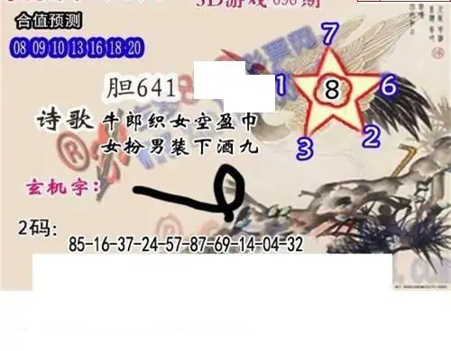 25096期: 白老3D杀码图版