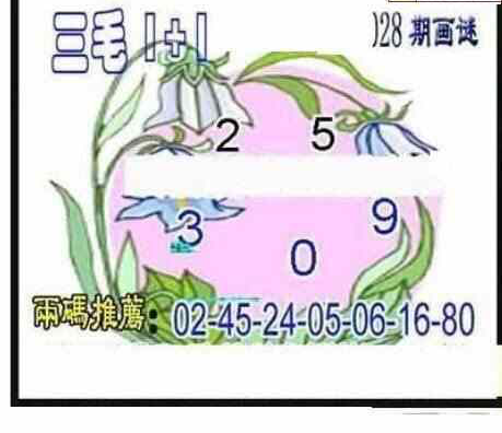 25028期: 三毛3D精品图谜