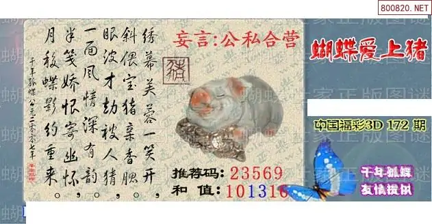 25172期: 3D蝴蝶世家蝴蝶彩图