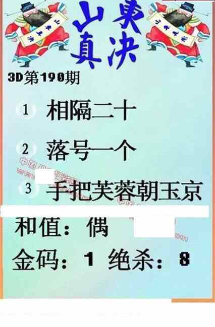 24190期: 福彩3D丹东全图分析