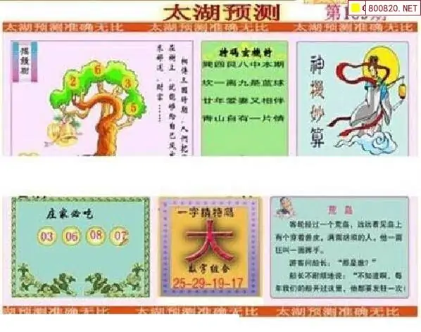 25159期: 太湖图福彩3D精品预测