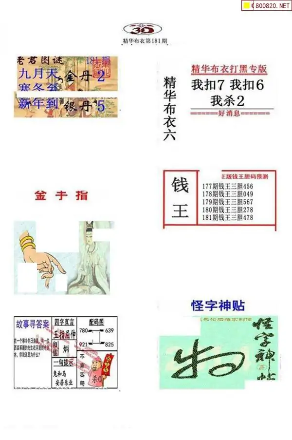 25181期: 福彩3D全套图版参考