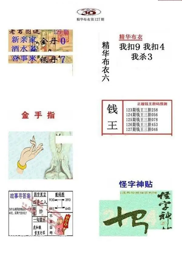25127期: 福彩3D全套图版参考