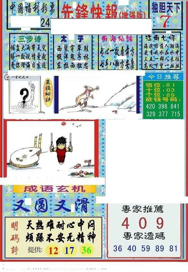 25248期: 福彩3D丹东全图分析