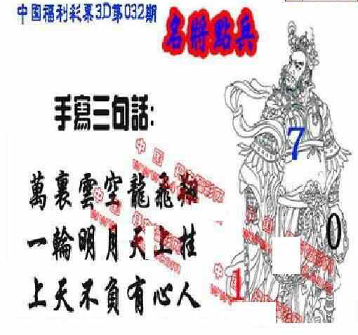 25032期: 福彩3D丹东全图分析