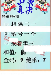 26004期: 福彩3D丹东全图分析