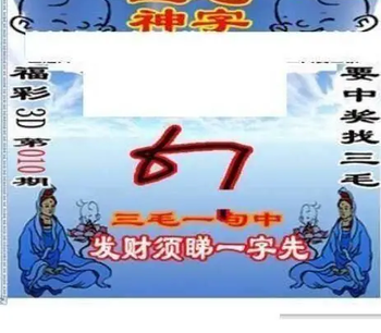 26010期: 三毛3D精品图谜