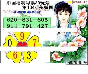 福彩3D 26104期佐罗图一掌经预测图