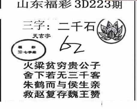 24223期: 三毛3D精品图谜