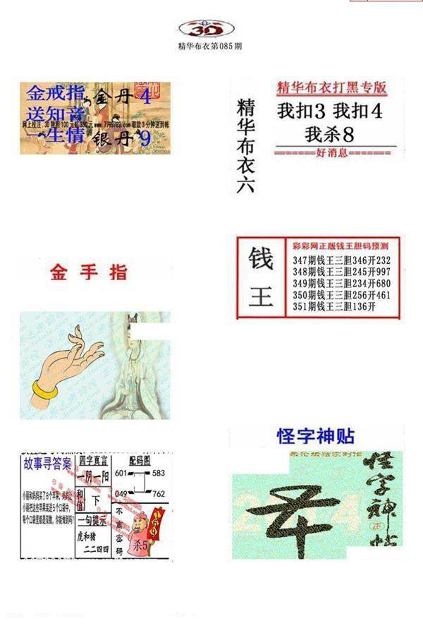 24351期: 福彩3D全套图版参考
