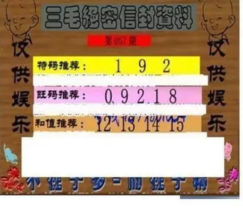 26057期: 三毛3D精品图谜