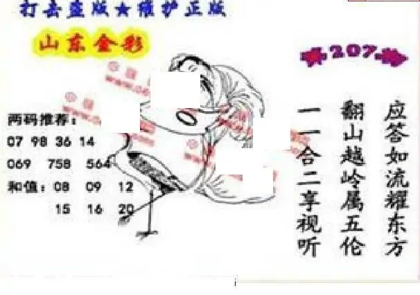 25207期: 福彩3D丹东全图分析