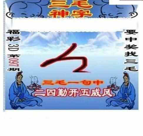 24097期: 三毛3D精品图谜