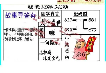 25342期: 福彩3D丹东全图分析