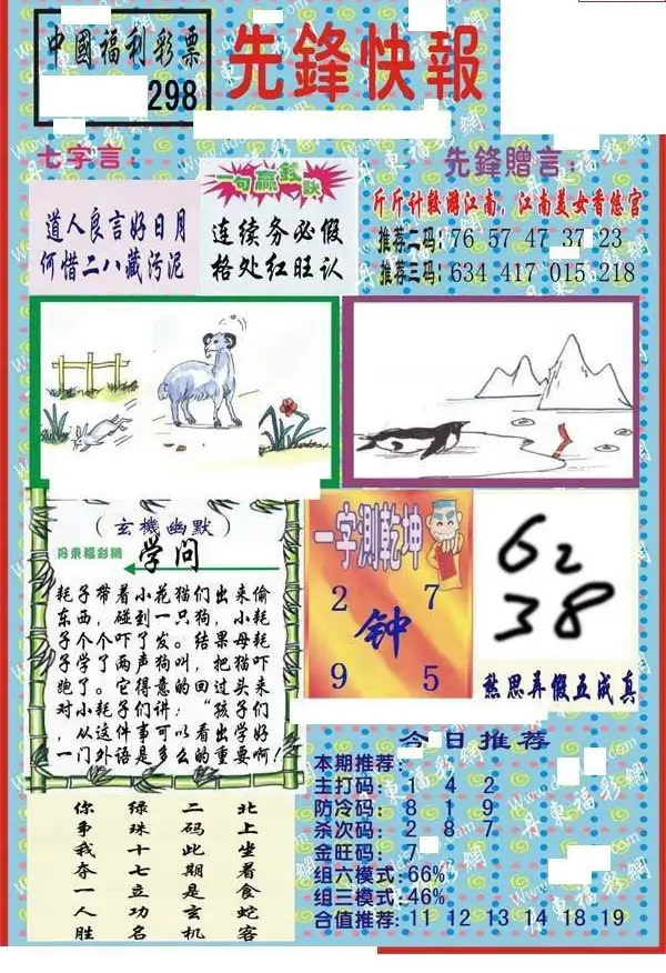 25298期: 福彩3D丹东全图分析