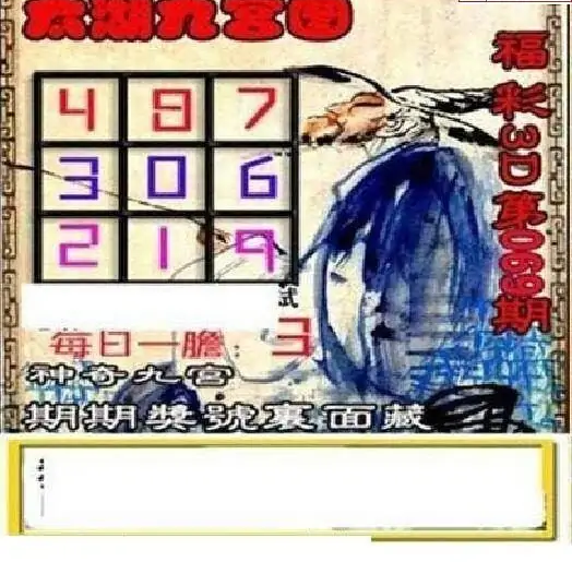 25069期: 太湖图福彩3D精品预测