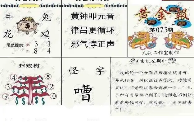 25075期: 大兵福彩3D黄金报图版