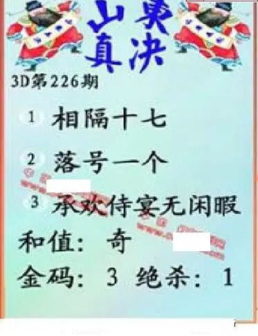 25226期: 福彩3D丹东全图分析