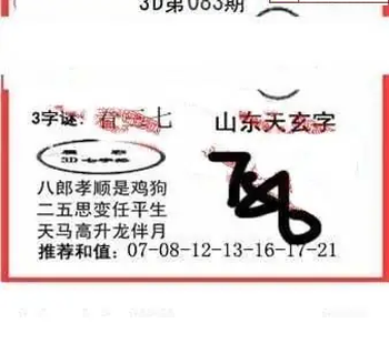 26083期: 福彩3D丹东全图分析