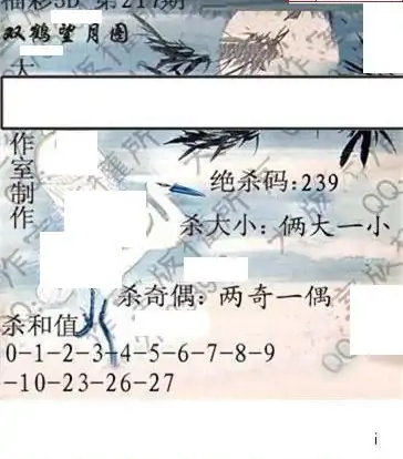 25217期: 大兵福彩3D黄金报图版