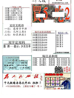 26106期: 福彩3D全套图版参考