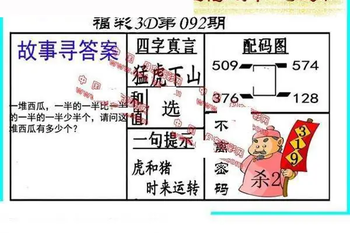 26092期: 福彩3D丹东全图分析