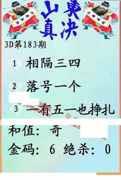 24183期: 福彩3D丹东全图分析