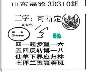 25310期: 三毛3D精品图谜