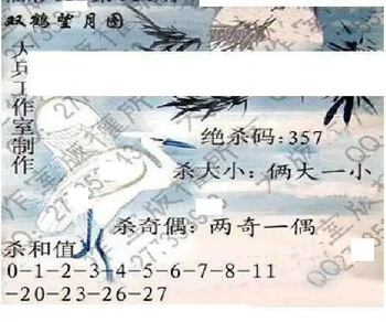 26010期: 大兵福彩3D黄金报图版