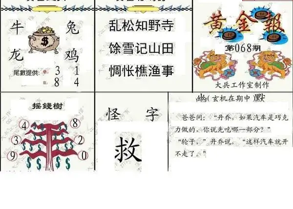 25068期: 大兵福彩3D黄金报图版
