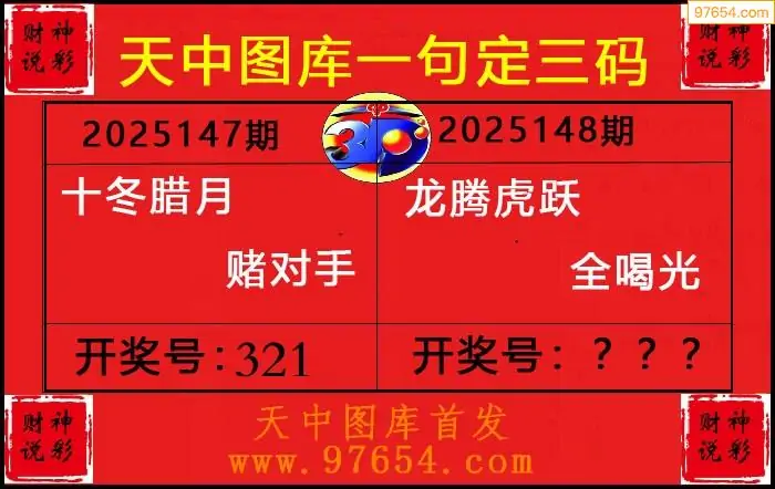 25148期: 财神说彩3D全套图版