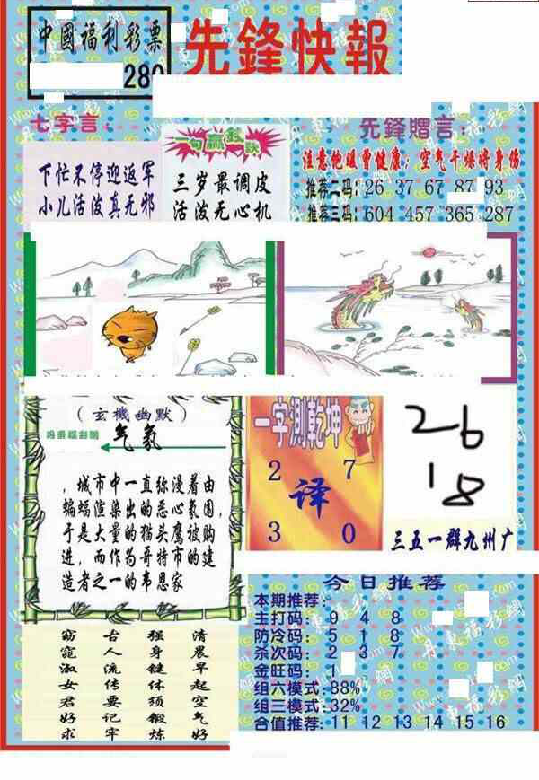 24280期: 福彩3D丹东全图分析