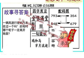 26036期: 福彩3D丹东全图分析
