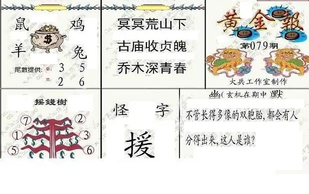 25079期: 大兵福彩3D黄金报图版