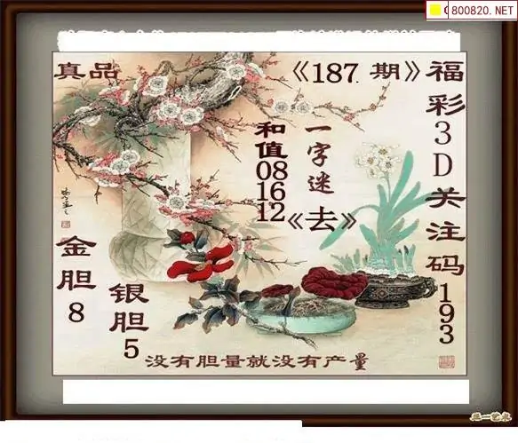 25187期: 白老3D杀码图版