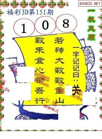 25151期: 福彩3D丹东全图分析