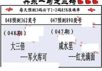 26048期: 福彩3D丹东全图分析