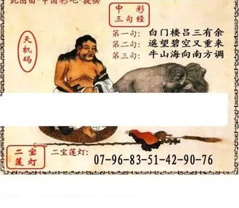 福彩3D26097期天中全套预测分析图