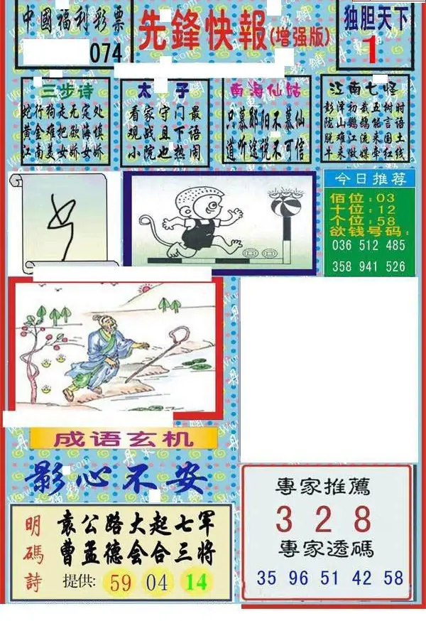 25074期: 福彩3D丹东全图分析