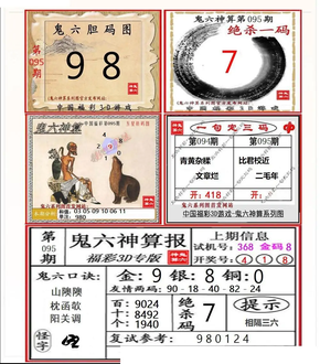 26095期: 福彩3D鬼六神算图